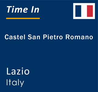 Current local time in Castel San Pietro Romano, Lazio, Italy