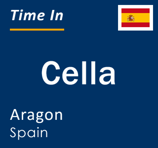 Current local time in Cella, Aragon, Spain