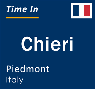 Current time in Chieri, Piedmont, Italy