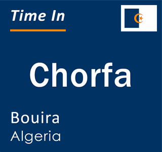 Current time in Chorfa, Bouira, Algeria