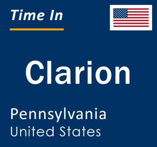 Current local time in Clarion, Pennsylvania, United States