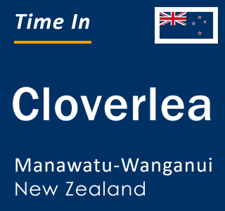Current local time in Cloverlea, Manawatu-Wanganui, New Zealand