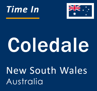 Current local time in Coledale, New South Wales, Australia