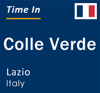 Current local time in Colle Verde, Lazio, Italy