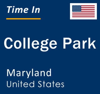 Current local time in College Park, Maryland, United States