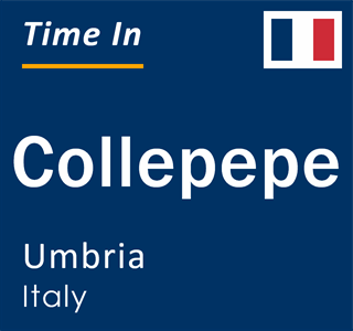Current local time in Collepepe, Umbria, Italy