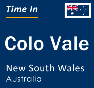 Current local time in Colo Vale, New South Wales, Australia