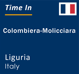 Current time in Colombiera-Molicciara, Liguria, Italy