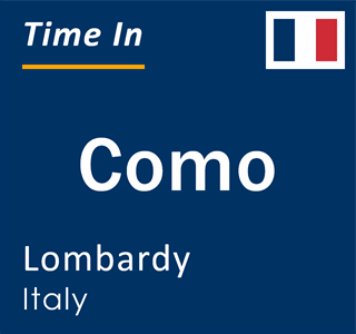 Current time in Como, Lombardy, Italy