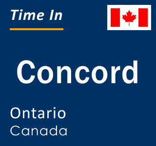 Current local time in Concord, Ontario, Canada