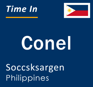 Current local time in Conel, Soccsksargen, Philippines