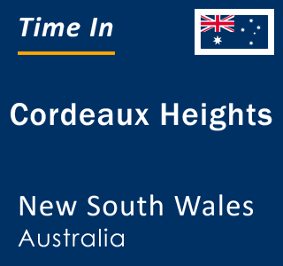 Current local time in Cordeaux Heights, New South Wales, Australia