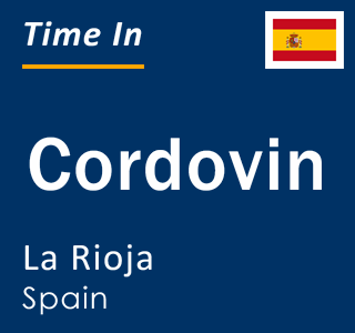 Current local time in Cordovin, La Rioja, Spain