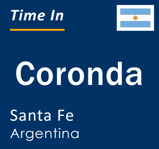 Current local time in Coronda, Santa Fe, Argentina