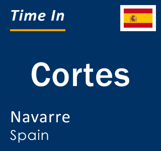 Current local time in Cortes, Navarre, Spain
