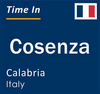 Current time in Cosenza, Calabria, Italy