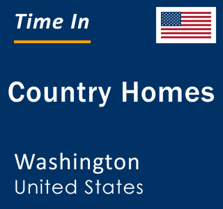 Current local time in Country Homes, Washington, United States