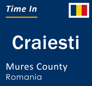Current local time in Craiesti, Mures County, Romania