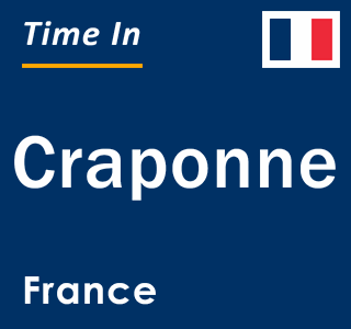 Current local time in Craponne, France