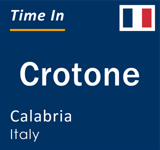 Current local time in Crotone, Calabria, Italy