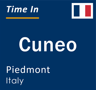 Current time in Cuneo, Piedmont, Italy