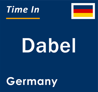 Current local time in Dabel, Germany