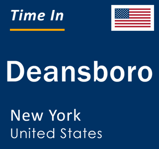 Current local time in Deansboro, New York, United States