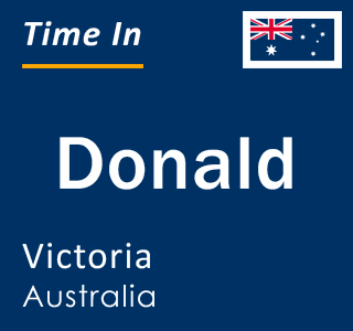 Current local time in Donald, Victoria, Australia