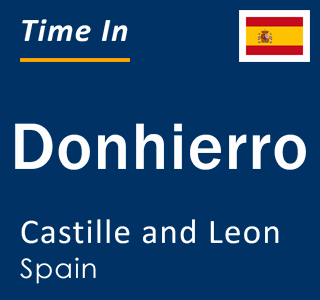 Current local time in Donhierro, Castille and Leon, Spain