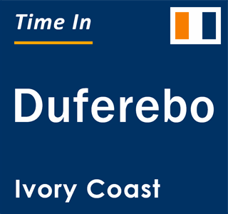 Current local time in Duferebo, Ivory Coast