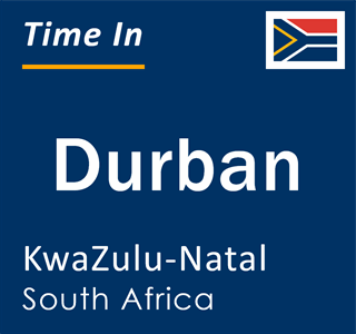 Current time in Durban, KwaZulu-Natal, South Africa