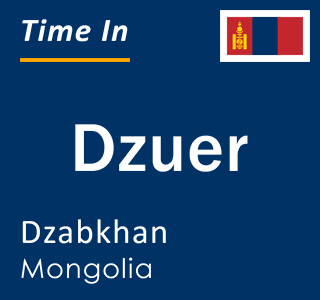 Current local time in Dzuer, Dzabkhan, Mongolia