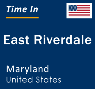 Current local time in East Riverdale, Maryland, United States