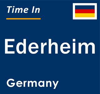 Current local time in Ederheim, Germany