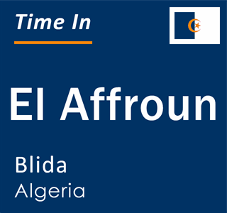 Current local time in El Affroun, Blida, Algeria