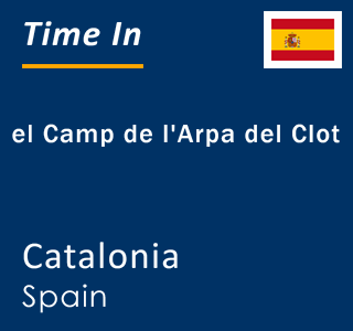 Current local time in el Camp de l'Arpa del Clot, Catalonia, Spain