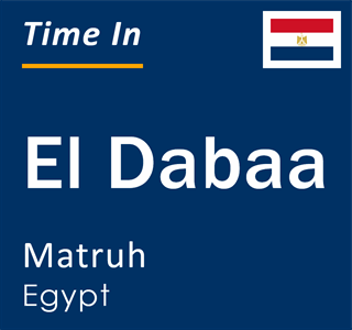 Current local time in El Dabaa, Matruh, Egypt
