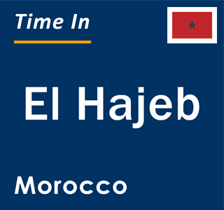Current local time in El Hajeb, Morocco