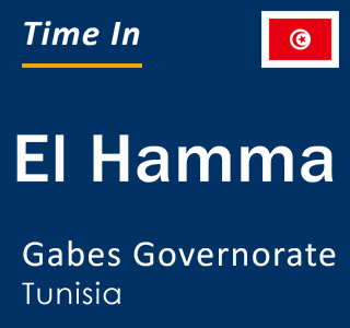 Current local time in El Hamma, Gabes Governorate, Tunisia