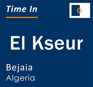 Current local time in El Kseur, Bejaia, Algeria