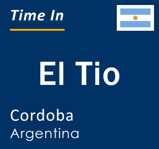 Current local time in El Tio, Cordoba, Argentina