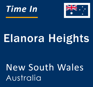 Current local time in Elanora Heights, New South Wales, Australia