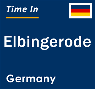 Current local time in Elbingerode, Germany