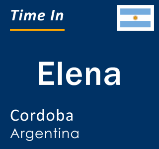 Current local time in Elena, Cordoba, Argentina