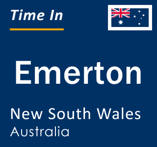 Current local time in Emerton, New South Wales, Australia