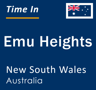 Current local time in Emu Heights, New South Wales, Australia