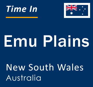 Current local time in Emu Plains, New South Wales, Australia