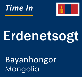 Current local time in Erdenetsogt, Bayanhongor, Mongolia