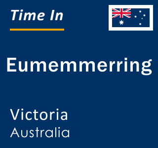 Current local time in Eumemmerring, Victoria, Australia