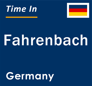 Current local time in Fahrenbach, Germany